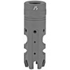Strike Industries SI-KingComp-223/5.56 King Comp 556, gray firearm muzzle brake for rifle recoil reduction.