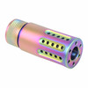 Guntec USA 1326-MB-P-S-RPVD Micro Slip Over Barrel Shroud With Multi Port Muzzle Brake (Rainbow PVD Coated)