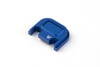 Strike Industries SI-GSP-V1-BLU Slide Plate for Glock V1, blue metal slide plate for Glock pistol on white background.