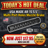 Guntec USA 5.5" Multi-Port Holes Muzzle Brake 1/2x28 TPI