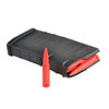 Strike Industries SI-DR-308 Dummy Rounds - .308 REM - 5pcs/pk, red dummy rounds placed next to a black magazine for demonstration.