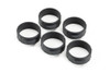 Strike Industries SI-BANGBAND-34MM-BK Bang Band Mini (5-pack) 34mm in Black, small black rubber protective grip bands arranged on a white background.