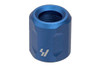 Strike Industries SI-BCTP-BLU Barrel Thread Protector (1/2-28 TPI) in Blue, cylindrical metal firearm accessory with internal threading and a blue anodized finish.