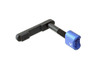 Strike Industries SI-AR-SMC-BLU Magazine Catch in Blue, firearm magazine release catch with blue safety button and black metal body.