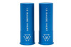 Strike Industries SI-DR-AL-12GA-BLU Aluminum Dummy Round, 12 gauge, 2pcs per pack, blue color, designed for firearm training and display.