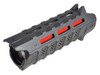  Strike Industries SI-STRIKE-HG-CBK-RED Carbine Length Black Handguard with Red heat shield 