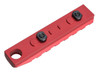 Strike Industries SI-LINK-RS-7-QD-RED Link Rail Section 7 Slots, red anodized aluminum keymod and M-lock rail section with quick-detach mounting surfaces.