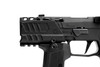 Strike Industries SI-SMC-BS-S Blast Shield for Modular Chassis (SMC) - ALPHA (Standard), black blast shield attached to a firearm's chassis in close-up view.