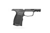 Strike Industries SI-SEGM-P365-BK Enhanced Grip Module for the SIG SAUER P365 in Black, showing a close-up view of a black, textured firearm grip with the slide and trigger area.