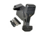 Strike Industries SI-AR-EBC Enhanced Bolt Catch, black metal firearm accessory with additional small parts including a spring, pin, and a detent, designed for AR-style rifles.