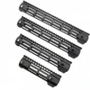 Tiger Rock Inc FHMLV2 AR15 Rifle Super Slim MLOK Modular HandguardS, four black rail handguards in 7, 10, 12, and 15 inch lengths, designed for AR15 rifles with lightweight, ventilated MLOK slots