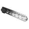  Tiger Rock Inc. FMLUS-12D-WHI-GRADIENT CERAKOTE GRADIENT| AR-15 ANGLE CUT CLAMP ON M-LOK 12 INCH HANDGUARD- BLACK BASE- GRADIENT- BRIGHT WHITE -MADE IN U.S.A 
