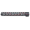 Tiger Rock Inc FMLUS-15D-SGY-SPLATTER Tiger Rock Inc. FMLUS-15D-SGY-SPLATTER Cerakote Splatter| AR-15 MLOK 15" Free Float Handguard with "D" Cut- Base Sniper Gray- Pattern- Red- Pink- Robins Egg- Made in U.S.A FMLUS-15D-SGY-SPLATTER