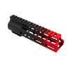  Tiger Rock Inc. FMLUS-7D-RED-GRADIENT CERAKOTE GRADIENT| AR-15 ANGLE CUT CLAMP ON M-LOK 7 INCH HANDGUARD- BLACK BASE- GRADIENT- RED -MADE IN U.S.A 