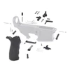 Tiger Rock Inc LPK-17-GP-EO Tiger Rock Inc. LPK-17-GP-EO AR-15 Lower Receiver Parts Kit W/ Overmolded Rubber Pistol Grip- Black LPK-17-GP-EO