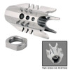 Tiger Rock Inc MBK43S# Tiger Rock Inc. MBK43S# AR-10/LR-308 Booster Flash Hider 5/8x24" Thread Pictch - Stainless MBK43S#
