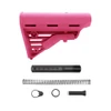 Tiger Rock Inc ST002MBH-PNK+ST007M Tiger Rock Inc. ST002MBH-PNK+ST007M 223/5.56 Rifle Blackhawk Knoxx Six Position Buffer Tube Kit -Mil-Spec- 3 Ounce |Cerakote Pink ST002MBH-PNK+ST007M