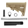 Tiger Rock Inc ST003M-T+ST007M Tiger Rock Inc. ST003M-T+ST007M AR-15 .223/5.56 Collapsible Carbine Stock-Tan Polymer | W/ 6-Position Buffer Tube Kit | Mil-Spec ST003M-T+ST007M