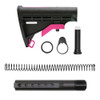 Tiger Rock Inc ST003M-USA-PNK-GRADIENT+ST007M Tiger Rock Inc. ST003M-USA-PNK-GRADIENT+ST007M CERAKOTE GRADIENT PINK| AR-15 COLLAPSIBLE STANDARD VERSION STOCK BODY-MIL SPEC- MADE IN USA | W/ 6-Position Buffer Tube Kit | Mil-Spec ST003M-USA-PNK-GRADIENT+ST007M