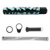  Tiger Rock Inc. ST007P(T-K-RGB-CAM)-NO-T-OS CERAKOTE CAMO| AR-15 .223/5.56 Complete Dimpled Pistol Buffer Tube Kit- NO FOAM- BLACK AND ROBINS EGG 