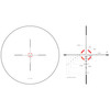 Trijicon Credo 1-6x24 Sfp Bdc Red scope, crosshair reticle with measurement overlays in MOA, detailed technical diagram of the rifle scope's reticle design.
