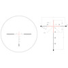 Trijicon Credo 3-9x40 Sfp Moa Red, product image showing a rifle scope with detailed reticle pattern and measurement markings.