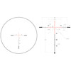Trijicon Credo HX 2.5-10x56 Moa Red scope, optical sight with illuminated reticle, for precision shooting and hunting, featuring MOA measurements and adjustable zoom levels.