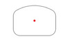 Trijicon - RCR1-C-3300001 - Trijicon Rcr Adj Led 3.25 Moa Blk, product image showing a compact gun sight with a red illuminated reticle in the center.