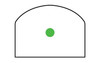 Trijicon - RM05G - Trijicon Rmr Dual Illum 9moa Green Dot, close-up view of the sight with a prominent green dot reticle.