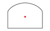 Trijicon - RM06-C-700696 - Trijicon Rmr Type 2 Adj 3.25 Moa Fde, product image showing a close-up of the orange dot reticle on a white background.