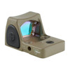 Trijicon - RM06-C-700696 - Trijicon Rmr Type 2 Adjustable 3.25 Moa Fde aiming sight with lens and adjustment buttons.