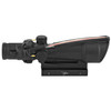 Trijicon - TA11F - Trijicon ACOG 3.5x35 Red Chevron Scope for .223 Rifle, black scope with illuminated reticle and mounting base.