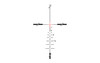 Trijicon - TA11J-308 - Trijicon Acog 3.5x35 Red Xhr .308 rifle scope, detailed crosshair reticle with measurement markings.
