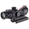 Trijicon - TA31F - Trijicon Acog 4x32 W Red Chev Flttp, a military-grade riflescope with a black matte finish, featuring adjustable zoom and aiming reticle for tactical shooting.