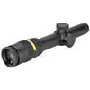 Trijicon - TR24-C-200071 - Trijicon Accupnt 1-4x24 Std Dplx Grn rifle scope, black with adjustable magnification and green illumination reticle on a white background.