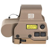 EOTECH EXPS3-0TAN Tactical Holographic Sight, Tan color, featuring night vision compatibility, multiple daylight settings, and two-eyes-open shooting design for modern rifle hunters.