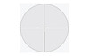 Riton Optics 1 Primal 3-9x40 Hunting Scope, image of the scope's reticle with four quadrants for precise aiming and target acquisition.