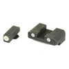 AmeriGlo GL-243 Tritium Night Sights for Glocks, black sight components with green outlines and luminescent features for enhanced visibility in low light conditions.