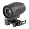 Meprolight MMX3 3x Magnifier with Flip Mount, black compact rifle accessory for enhancing accuracy and range for red dot sights.