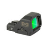 Meprolight MPO-F Red Dot Sight, compact pistol optic with 3/33 MOA Bull RMR reticle, night vision compatibility, waterproof design, and over 20,000 hours battery life.