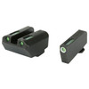 TRUGLO TFX Day/Night Sights - TG-TG13GL4A, Tritium & Fiber Optic 3-Dot Configuration for Enhanced Target Acquisition, mounted on a firearm for precise aiming in day and night conditions.