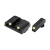 TRUGLO TG-TG231G1 Tritium Night Sights - Bright Green Dot Sights for Handguns, No Battery Required, Snag-Resistant Design, in black with luminous green dots for improved aiming.