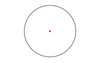 Trijicon MRO-C-2200326 Miniature Rifle Optic - Advanced Waterproof Reflex Sight with 2 MOA Red Dot & 1/2 MOA Adjustments for Fast Target Acquisition, showing the red aiming dot within the sight