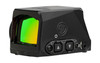 Sig Sauer SIG Sauer SORX1630 ROMEO-X Red Dot Sight with Innovative SIG-LOC Mounting System, compact tactical sight on a black tactical rifle scope with green reticle display for precision shooting.