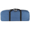 Bulldog Cases BD475 Tactical Gun Case with Padded Divider & Wrap-Around Carry Handles, blue gun case with black straps and zipper.