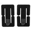Vertx VTX5258 Tactigami Storage Solution - Customizable Velcro Organizer for Bags & Packs, Medium Size, 2 Pack, black foam-backed Velcro strips with clip attachments