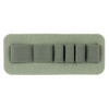 Vertx VTX5253 Tactigami Storage Solution - Customizable Velcro Organizer for Bags and Packs, gray Velcro strips attached to a soft green fabric base for organizing accessories.