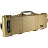 Pelican 017200-0000-190 Waterproof & Crushproof Protector Case with Foam, rugged travel gear for firearms and sensitive equipment, in tan color with black handle.