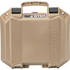 Pelican Vault VCV100-0020-TAN Equipment Case - Rugged, Weather-Resistant, and Crushproof Protection, tan hard protective storage case with textured grip panels and secure latching mechanism for equipment safety.