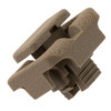 Magpul Industries Magpul WCK Wire Control Kit MAG1296-FDE, M-LOK Light & Laser Cable Management System, beige color with textured surface and mounting brackets.
